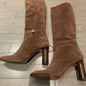 Authentic Moschino boots brown suede 8